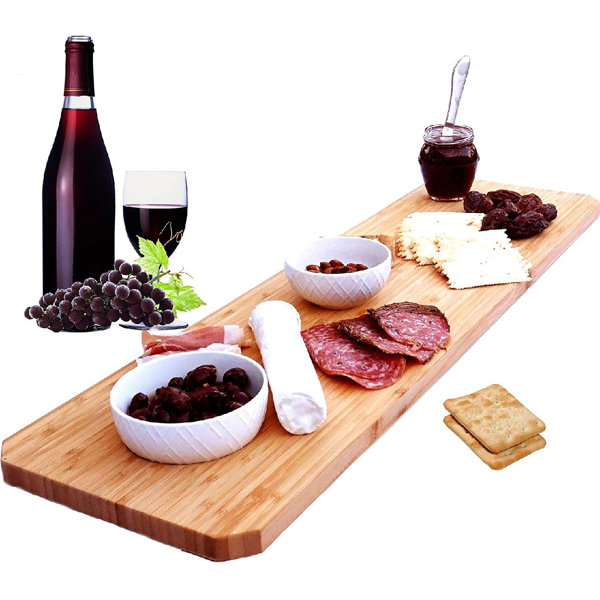 Home & Living Matching Walnut Charcuterie Serving Board and Wall Mount Bottle Opener Set Cheese